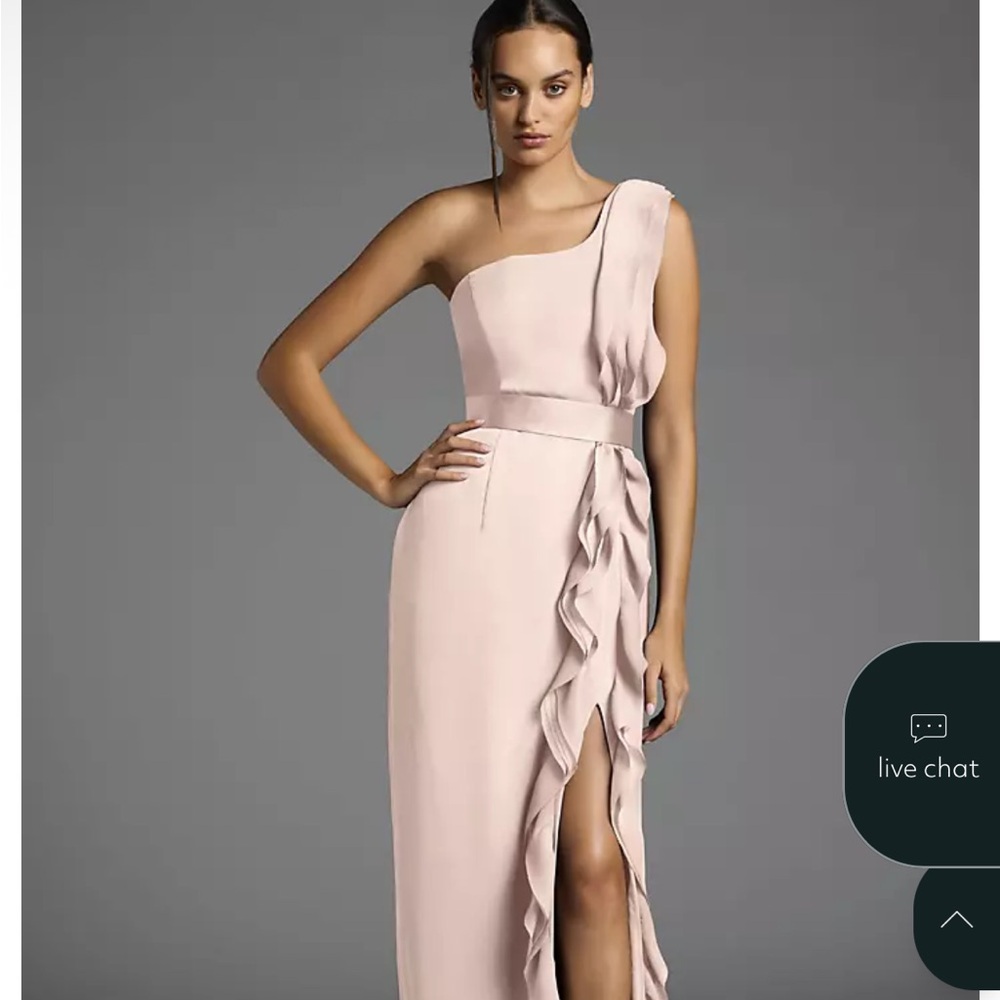 Vera Wang Blush One-Shoulder Dress